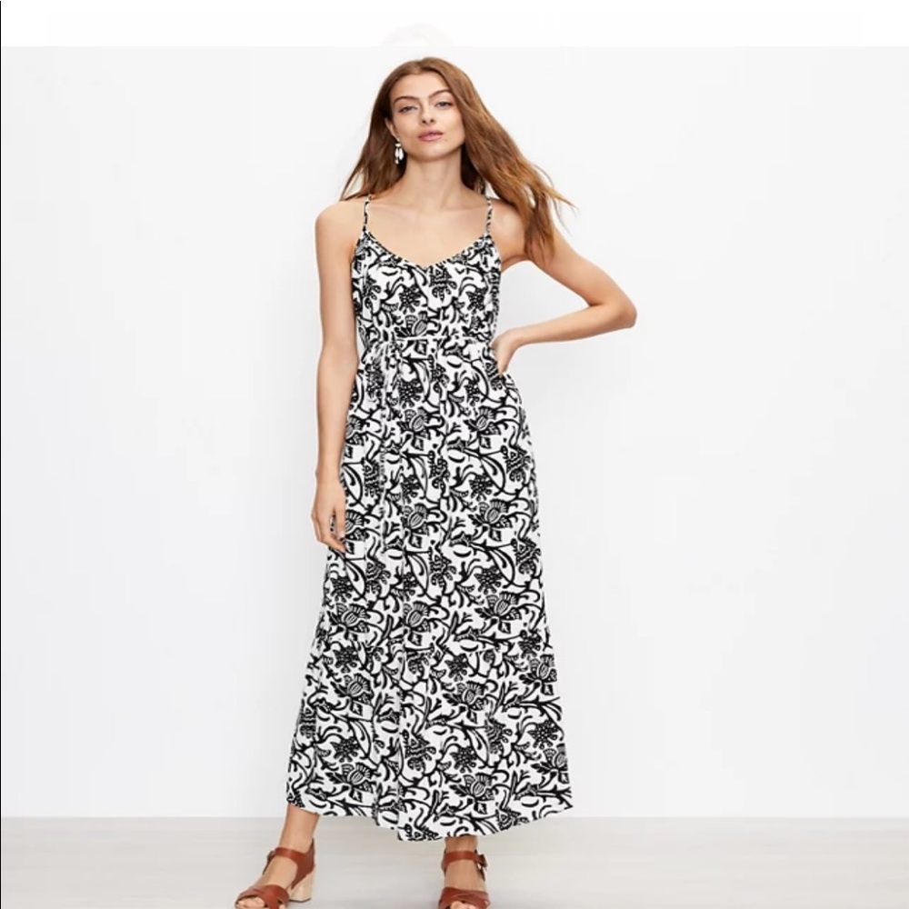 Loft Vine Strappy Maxi Dress